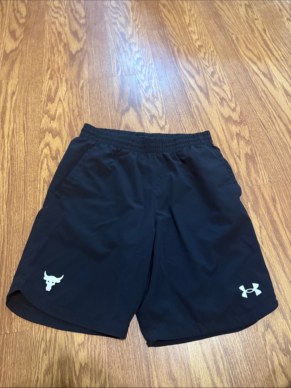 Under Armour Black Athletic Shorts with White Logos